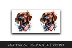 American Patriotic dog mug, cup wrap sublimation design png Product Image 2