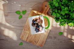 American Patriotic dog mug, cup wrap sublimation design png Product Image 3