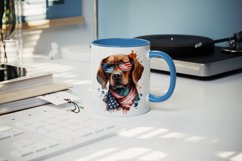 American Patriotic dog mug, cup wrap sublimation design png Product Image 4