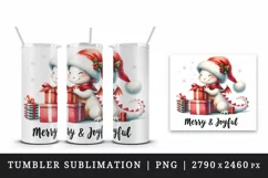 Watercolor cute dragon gift Santa hat Merry Joyful Christmas quote print 20 oz tumbler skinny mug wrap clipart t-shirt sublimation printable design