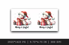 Watercolor cute dragon gift Santa hat Merry Joyful Christmas quote print 20 oz tumbler skinny mug wrap clipart t-shirt sublimation printable design