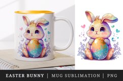 Cute Easter Bunny mug, coffee cup wrap sublimation design Product Image 1