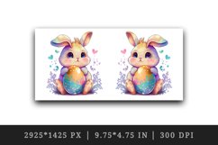 Cute Easter Bunny mug, coffee cup wrap sublimation design Product Image 2