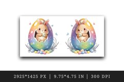 Cute Easter Bunny mug, coffee cup wrap sublimation design Product Image 2