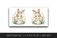 Cute Easter Bunny mug, coffee cup wrap sublimation design Product Image 2