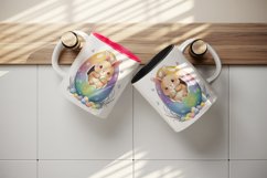 Cute Easter Bunny mug, coffee cup wrap sublimation design Product Image 5