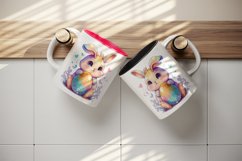 Cute Easter Bunny mug, coffee cup wrap sublimation design Product Image 5