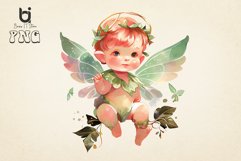 watercolor Cute Fairy Baby Boy Sublimation Bundle, 7 PNG Product Image 7