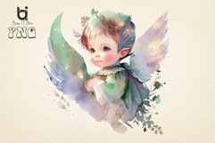 watercolor Cute Fairy Baby Boy Sublimation Bundle, 7 PNG Product Image 8