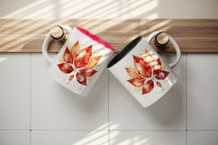 Watercolor cute fall autumn leaves sparkle shining diamonds 20oz tumbler skinny mug wrap clipart t-shirt sublimation printable design