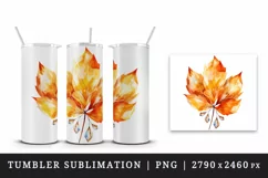 Watercolor cute fall autumn leaves sparkle shining diamonds 20oz tumbler skinny mug wrap clipart t-shirt sublimation printable design