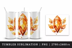 Watercolor cute fall autumn leaves sparkle shining diamonds 20oz tumbler skinny mug wrap clipart t-shirt sublimation printable design