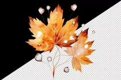 Watercolor cute fall autumn leaves sparkle shining diamonds 20oz tumbler skinny mug wrap clipart t-shirt sublimation printable design
