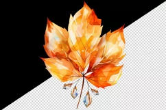 Watercolor cute fall autumn leaves sparkle shining diamonds 20oz tumbler skinny mug wrap clipart t-shirt sublimation printable design