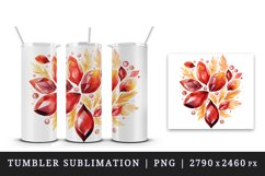 Watercolor cute fall autumn leaves sparkle shining diamonds 20oz tumbler skinny mug wrap clipart t-shirt sublimation printable design