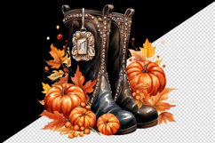 Watercolor cute fall boots pumpkin autumn leaves sparkle shining diamonds 20oz tumbler skinny mug wrap clipart t-shirt sublimation printable design