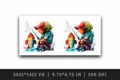 Fisherman fishing mug, cup wrap sublimation print design png Product Image 2