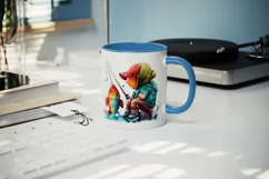Fisherman fishing mug, cup wrap sublimation print design png Product Image 4