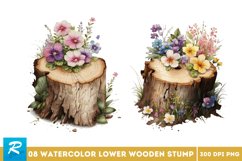 forest clipart,woodland clipart,forest trees clipart,birch tree clipart,oak tree clipart,cedar tree clipart,wood stump clipart,wood log clipart,forest plant clipart,watercolor wood,flower wood stump,floral wood stump,sunflower wood stump,Wooden elements p