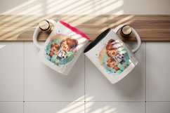 Watercolor cute football mom mother woman girl child  holding soccer ball print tumbler skinny mug wrap clipart t-shirt sublimation printable design