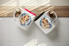 Watercolor cute friendly angel holding lantern glows magical light print 20 oz tumbler skinny mug wrap clipart t-shirt sublimation printable design