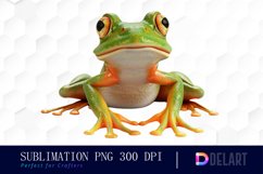 Cute Frog Watercolor Clipart Product Image 1
