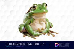 Cute Frog Watercolor Clipart Product Image 1
