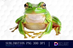Cute Frog Sublimation PNG Clipart Product Image 1