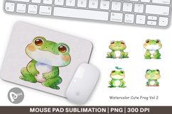 Mouse Pad Watercolor Frog Product Image 1