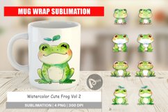 Mug Wrap Design Watercolor Frog Product Image 1