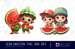 Watercolor Cute Fruits Clipart Bundle Product Image 3
