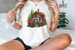 Watercolor Cute Garden Houses Clipart Bundle Product Image 3
