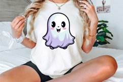 Watercolor Cute Ghost Halloween Sublimation Clipart Bundle Product Image 1