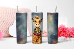 Watercolor Cute Giraffe Tumbler Wrap 20 oz Product Image 2