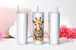 Watercolor Cute Giraffe Tumbler Wrap 20 oz Product Image 2