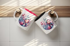 Watercolor cute girl blowing air kisses heart Love quote Valentine Day print 20oz tumbler skinny mug wrap clipart t-shirt sublimation printable design