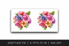 Watercolor cute glamour colorful rainbow flowers floral sparkle diamonds 20 oz tumbler skinny mug wrap clipart t-shirt sublimation printable design