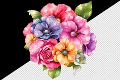 Watercolor cute glamour colorful rainbow flowers floral sparkle diamonds 20 oz tumbler skinny mug wrap clipart t-shirt sublimation printable design