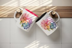 Watercolor cute glamour colorful rainbow flowers floral sparkle diamonds 20 oz tumbler skinny mug wrap clipart t-shirt sublimation printable design