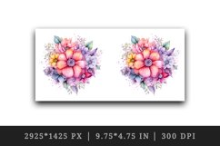 Watercolor cute glamour colorful rainbow flowers floral sparkle diamonds 20 oz tumbler skinny mug wrap clipart t-shirt sublimation printable design