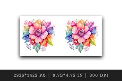 Watercolor cute glamour colorful rainbow flowers floral sparkle diamonds 20oz tumbler skinny mug wrap clipart t-shirt sublimation printable design