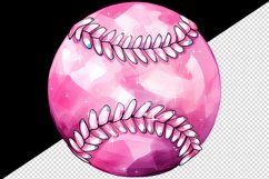 Watercolor cute glamour pink baseball ball sparkle 20oz tumbler skinny mug wrap clipart t-shirt sublimation printable design