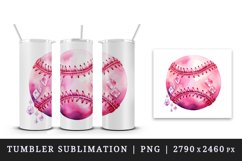 Watercolor cute glamour pink baseball ball sparkle shining diamonds 20oz tumbler skinny mug wrap clipart t-shirt sublimation printable design