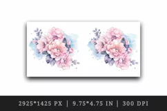 Watercolor cute glamour pink flowers floral sparkle shining diamonds 20oz tumbler skinny mug wrap clipart t-shirt sublimation printable design