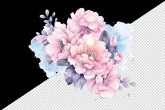 Watercolor cute glamour pink flowers floral sparkle shining diamonds 20oz tumbler skinny mug wrap clipart t-shirt sublimation printable design