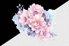 Watercolor cute glamour pink flowers floral sparkle shining diamonds 20oz tumbler skinny mug wrap clipart t-shirt sublimation printable design