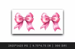 Watercolor cute glamour pink ribbons and bow hair sparkle shining diamonds 20oz tumbler skinny mug wrap clipart t-shirt sublimation printable design