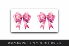 Watercolor cute glamour pink ribbons and bow hair sparkle shining diamonds 20oz tumbler skinny mug wrap clipart t-shirt sublimation printable design