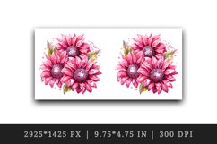 Watercolor cute glamour pink sunflowers flowers floral sparkle diamonds 20oz tumbler skinny mug wrap clipart t-shirt sublimation printable design