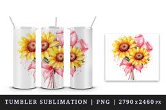 Watercolor cute glamour sunflowers flowers floral sparkle shining diamonds 20oz tumbler skinny mug wrap clipart t-shirt sublimation printable design